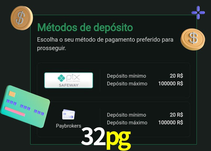 O cassino 32pg oferece uma grande variedade de métodos de pagamento
